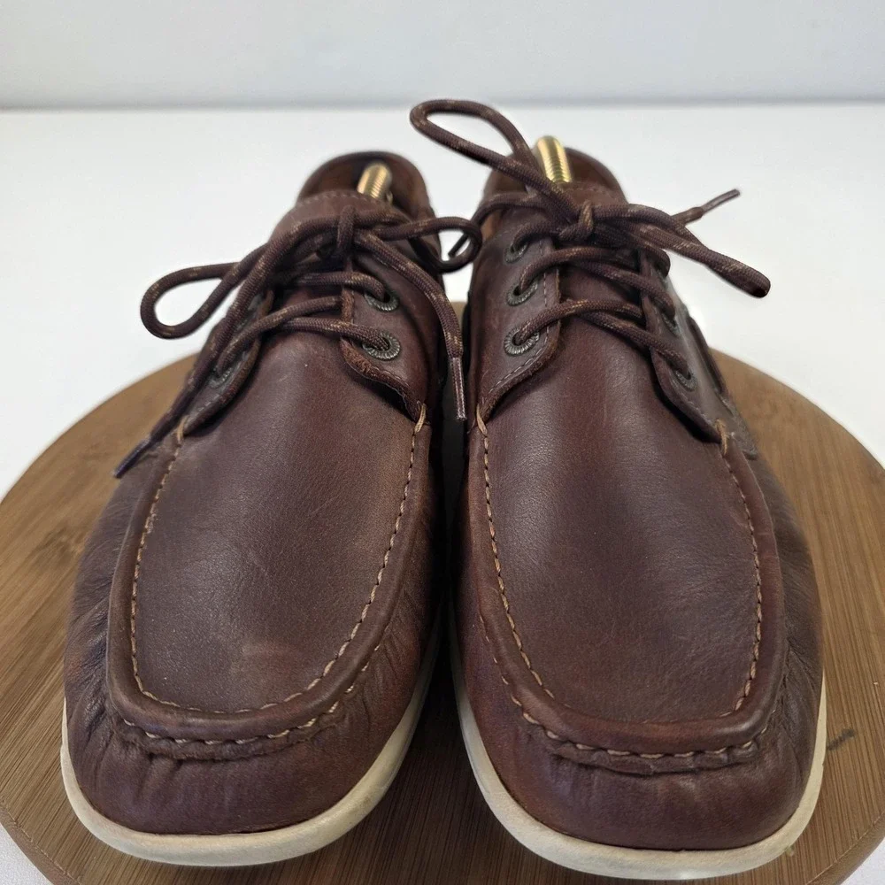 SAS Shoes Mens Size 12 Brown Leather Boat Casual Comfort TriPad Deck USA